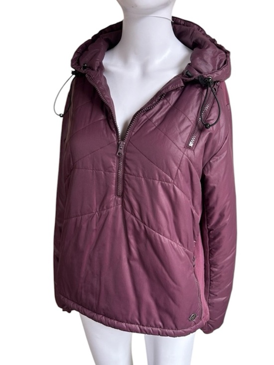 oiselle Jackets & Blazers - Oiselle Puffer Jacket Pullover 1/2 Zip Hooded Purple Women’s M Athleisure